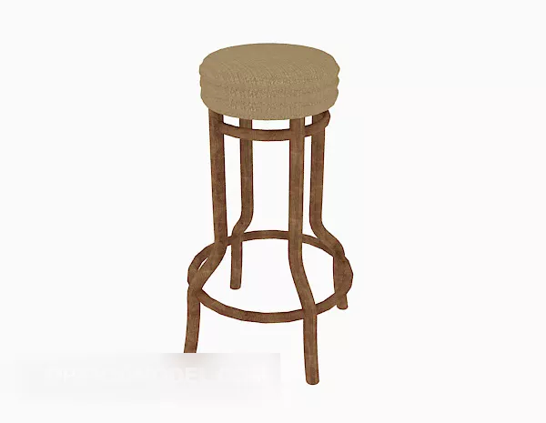 European High Stool 3d model European High Stool 3d model
