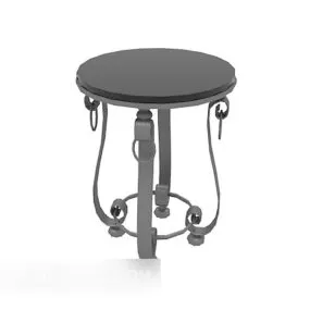 European Vintage Home Black Side Table 3d model