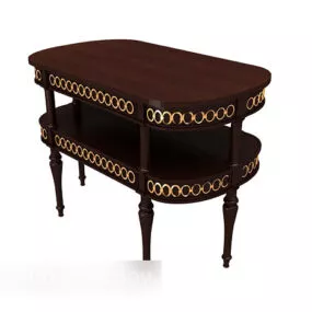 European Vintage Home Brown Side Table 3d model