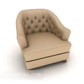European Home Brown Single Sofa 3d model