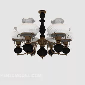 European Home Classical Chandelier 3d model
