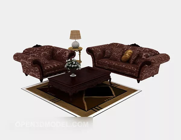 European Home Sofa 3d model European Home Sofa 3d model