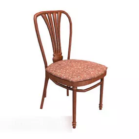 European Vintage Home Dining Chair 3d model