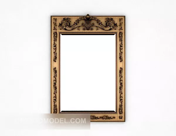 Antique Oval Mirror On Stand 3d model