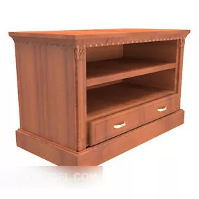 European Home Locker Mahogany Wooden 3d model