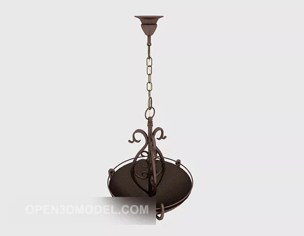 European Home Metal Chandelier 3d model European Home Metal Chandelier 3d model