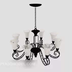 European Home Minimalist Chandelier 3d model