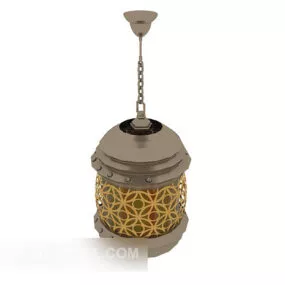 European Home Retro Chandelier 3d model