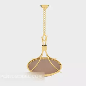 European Home Simple Chandelier 3d model