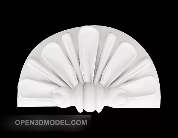 European Home White Plaster Component 3d model European Home White Plaster Component 3d model
