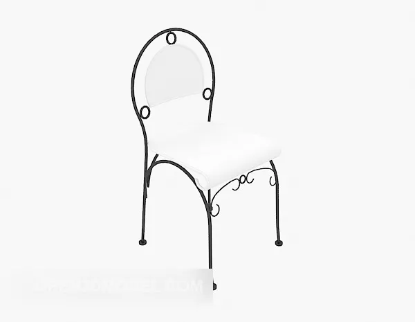 European Iron Lace Chair 3d model European Iron Lace Chair 3d model