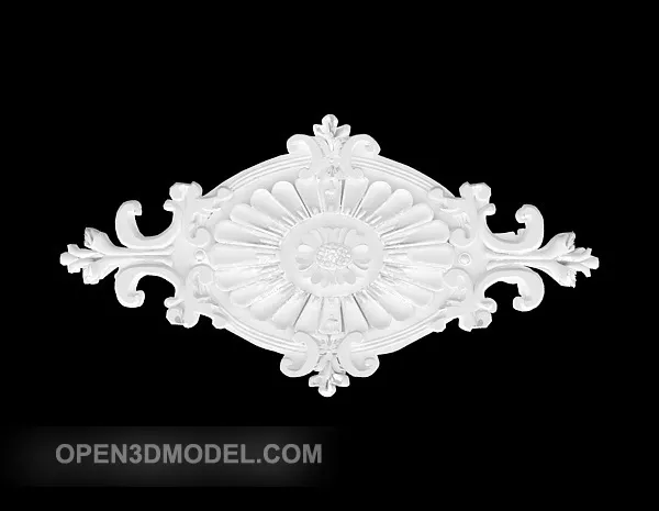 European Lamp Plate Carving 3d model European Lamp Plate Carving 3d model