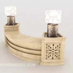 European Light-colored Platform 3d model