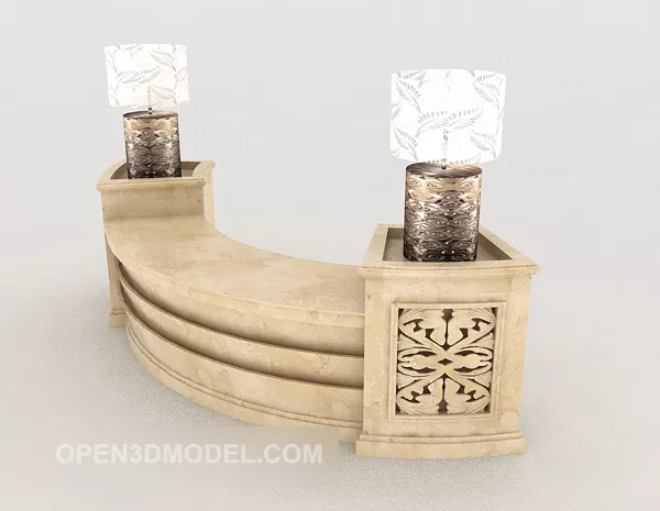 European Light-colored Platform 3d model European Light-colored Platform 3d model