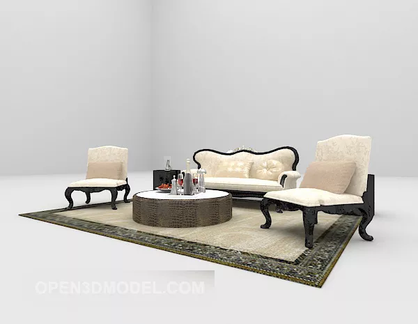 Frosted Glass Ceiling Lamp 3d model
