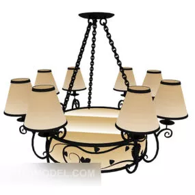 European Living Room Craft Chandelier 3d model