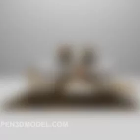 European Luxury Sofa Furniture With Carpet 3d model