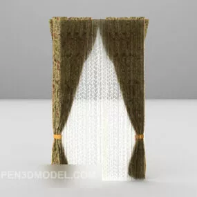 European Luxury Curtain Furniture 3d model