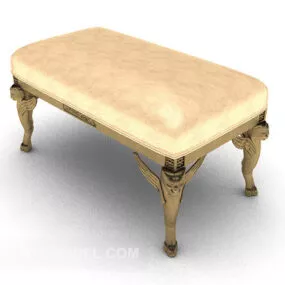 European Luxury Sofa Stool 3d model