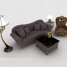 European Mash-up Sofa 3d model