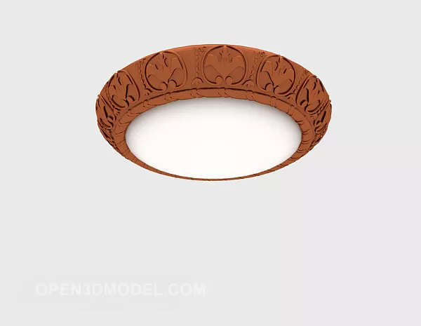 European Metal Ceiling Lamp 3d model European Metal Ceiling Lamp 3d model