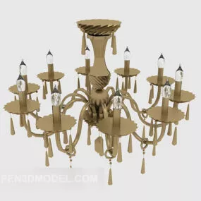 Luxury European Metal Chandelier 3d model