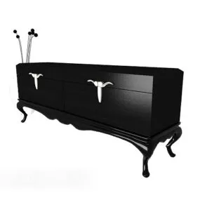European Minimalist Tv Cabinet 3d model
