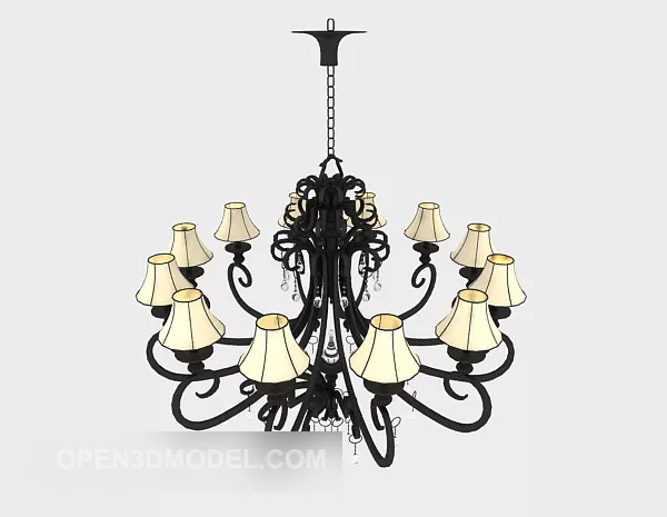 European Minimalist Atmospheric Chandelier 3d model European Minimalist Atmospheric Chandelier 3d model