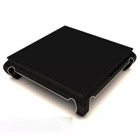 European Minimalist Black Coffee Table 3d model