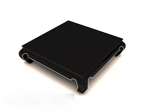 European Minimalist Black Coffee Table 3d model European Minimalist Black Coffee Table 3d model