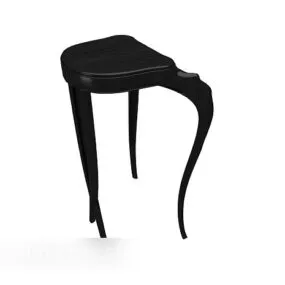European Vintage Minimalist Black Side Table 3d model