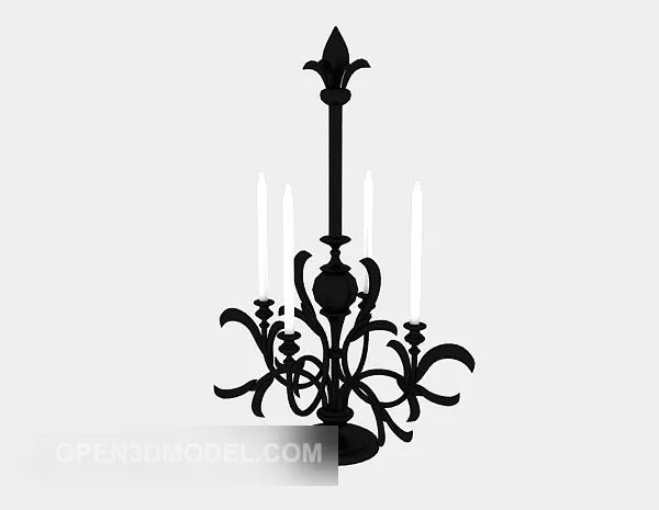 Candlestick Light With Dog Shape Stand 3d model