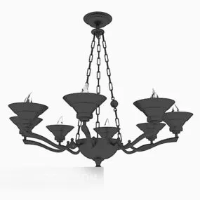 European Minimalist Chandelier Vintage 3d model