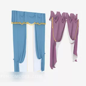 European Minimalist Curtain 3d model