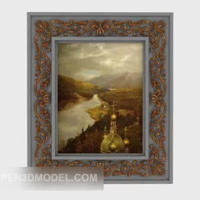 European Minimalist Hanging Painting 3d model