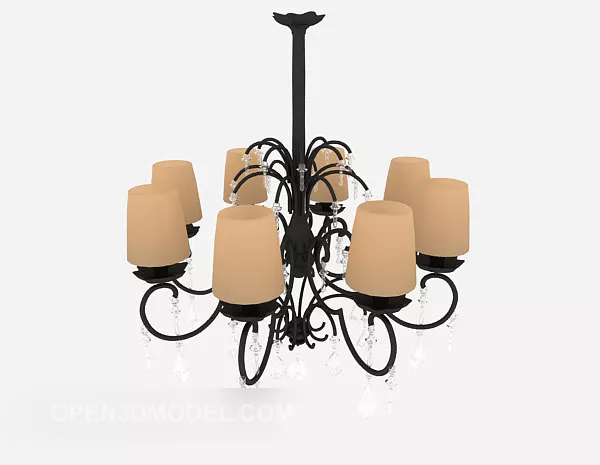 European Minimalist Home Chandelier 3d model European Minimalist Home Chandelier 3d model