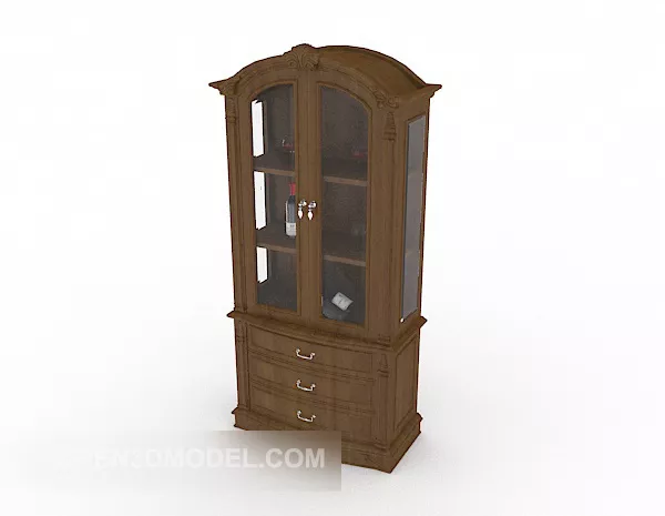 European Minimalist Home Display Cabinet 3d model European Minimalist Home Display Cabinet 3d model