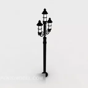 European Minimalist Street Light 3d model