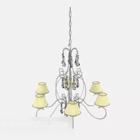 European Minimalist Style Chandelier 3d model