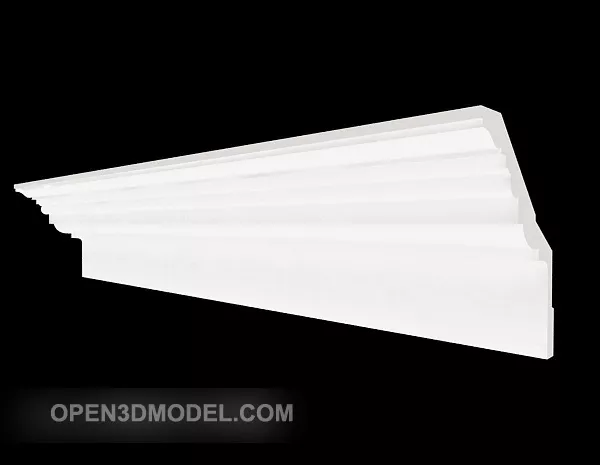 Cornice Plaster Checker Carved 3d model