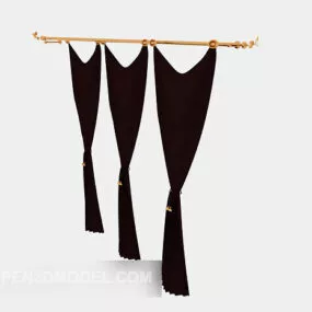 European Minimalist Style Curtain 3d model