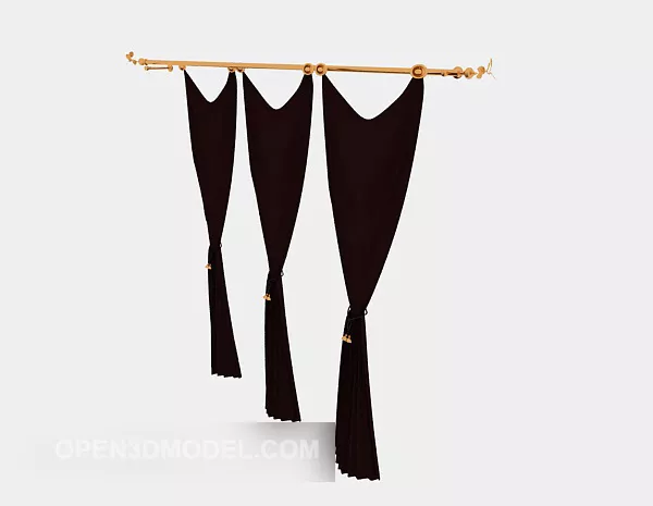 European Minimalist Style Curtain 3d model European Minimalist Style Curtain 3d model