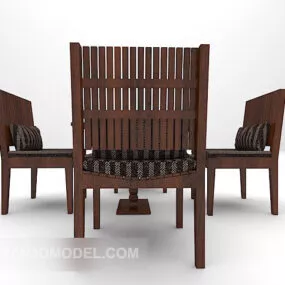 European Minimalist Tea Table And Chair 3d model