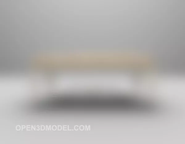 Chinese Wood Stool Chair 3d model