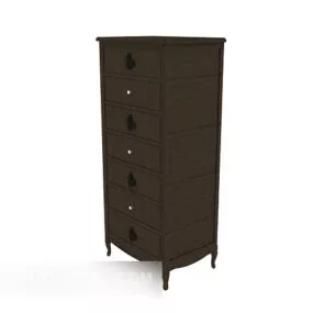 European Old Drawer Cabinet 3d model