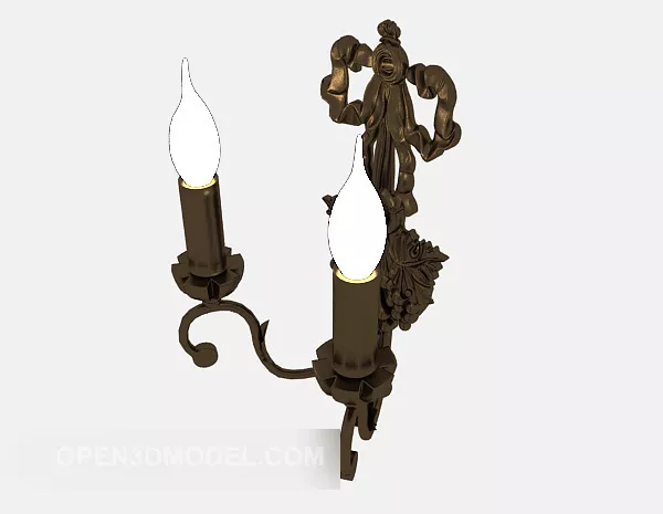 European Old Wall Lamp 3d model European Old Wall Lamp 3d model