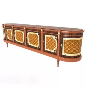 European Vintage Pattern Edit Cabinet 3d model
