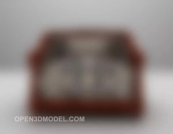 European Fabric Patterned Sofa Chair 3d model European Fabric Patterned Sofa Chair 3d model