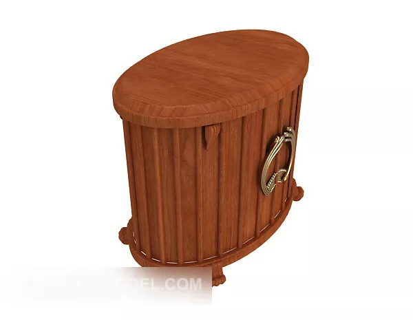 European Bedside Table Mahogany 3d model European Bedside Table Mahogany 3d model