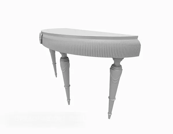 European Stylized Side Table 3d model European Stylized Side Table 3d model